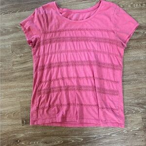 LOFT Pink Short Sleeve Tee